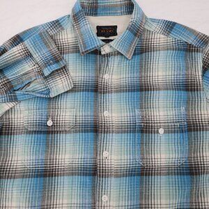 Beams Flannel Shirt Mens XXL Cotton Long Sleeve Button Up Check Plaid Pockets